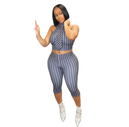 “Madam Stripe” 2 Piece Set