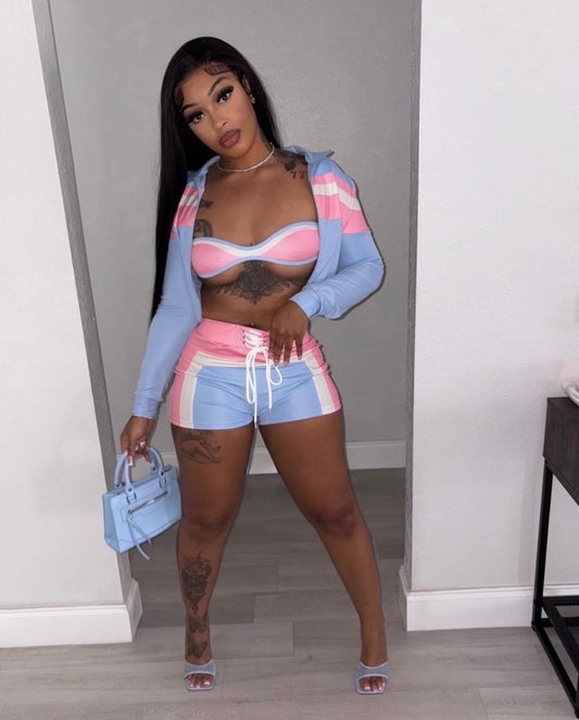 “Serve It Up” Blue 3 Piece Set