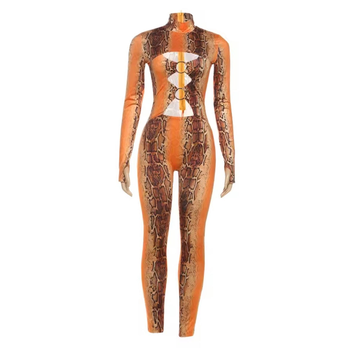 “Cobra” Orange Jumpsuit