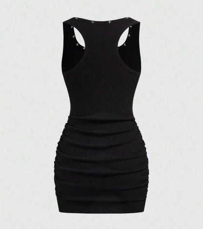 “Open Your Eyes” Black Tank Top Dress