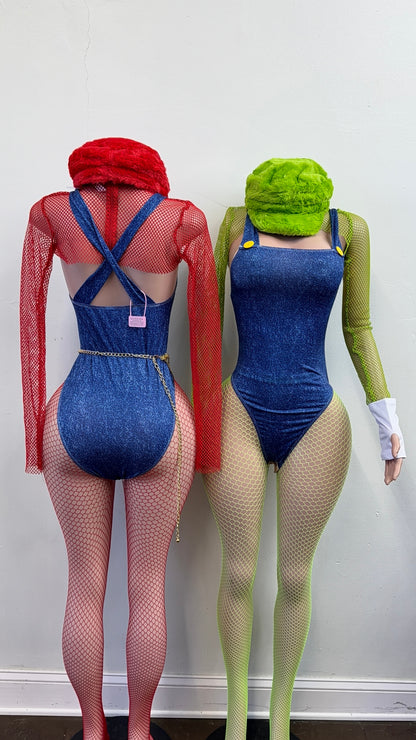 “Mario” Red 4 Piece Costume Set