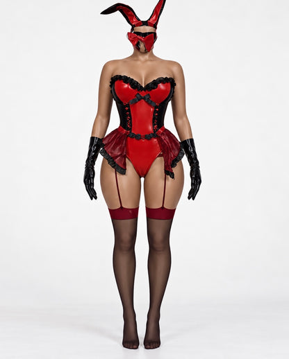 “Bad Bunny” Red 5 Piece Costume Set