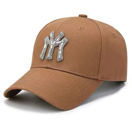 “NY Studded” Brown Hat