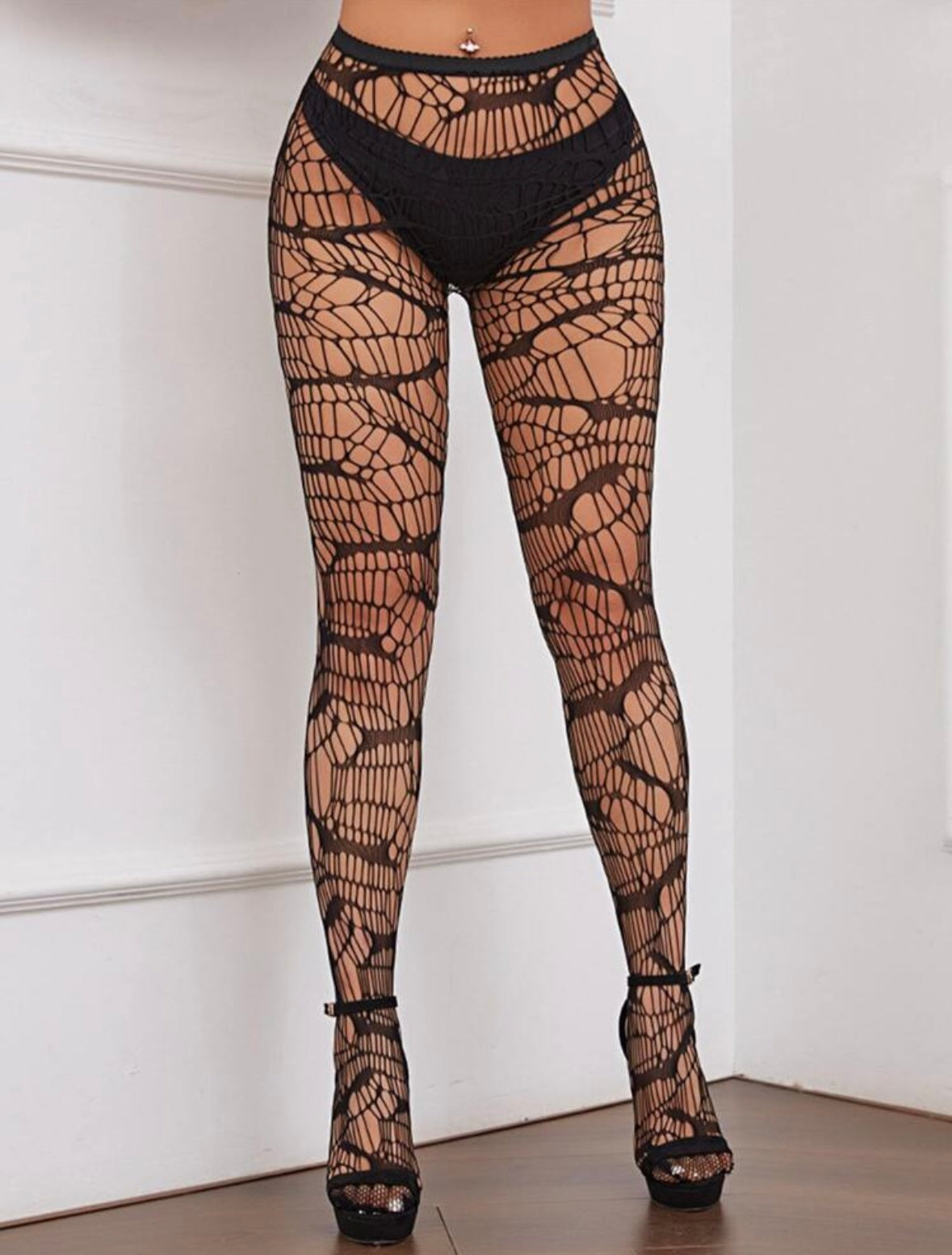 “Mani” Black Fishnet Leggings