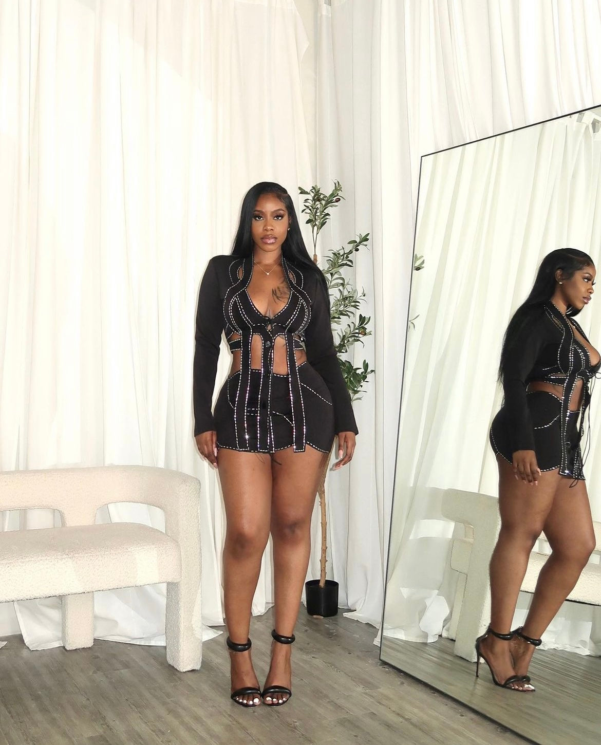 “Certified Baddie” Black 2 Piece Set