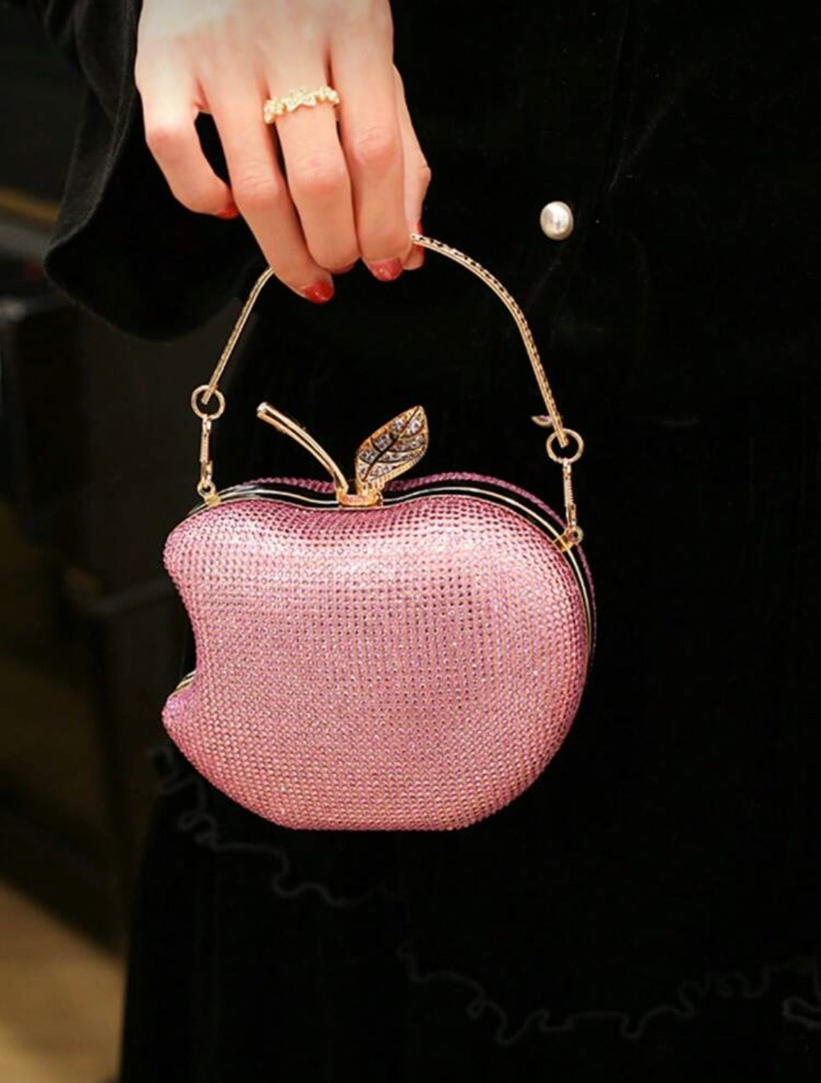 “Apple” Pink Handbag
