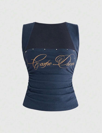 “Diem” Blue Top