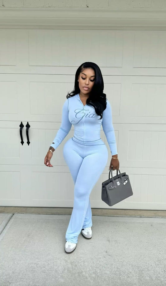“Gia Is Me” Blue Blue 2 Piece Set