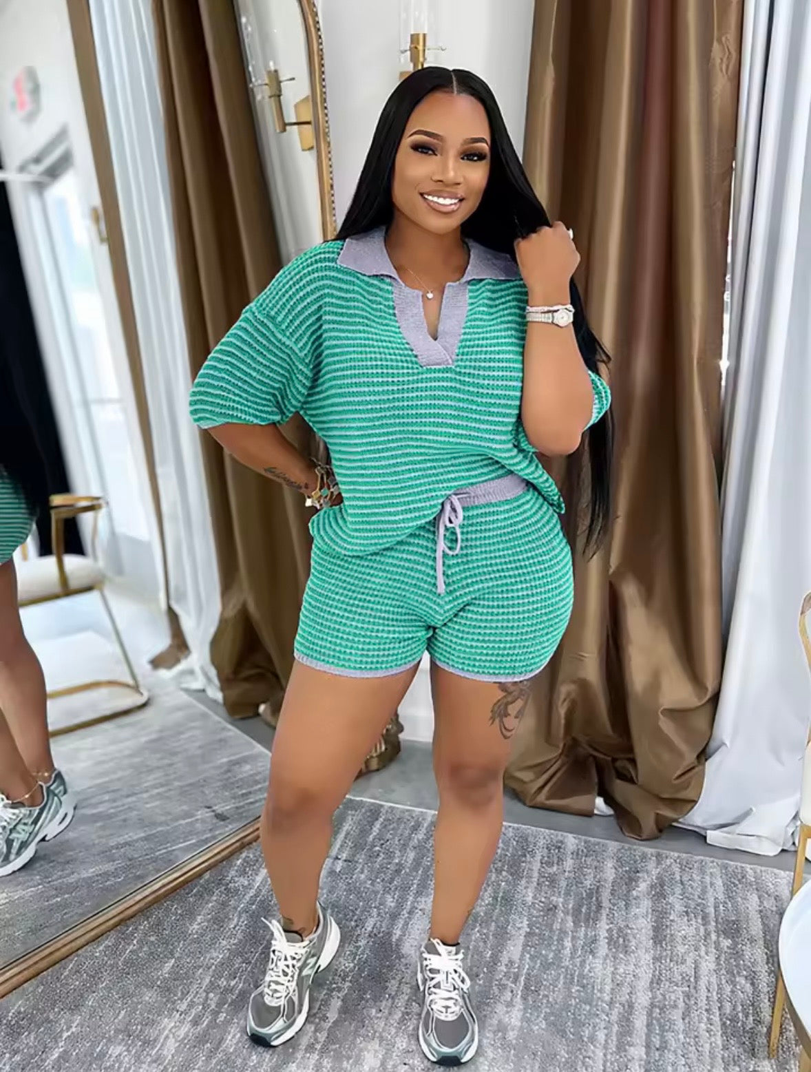 “Nari Knit” Pink 2 Piece Set