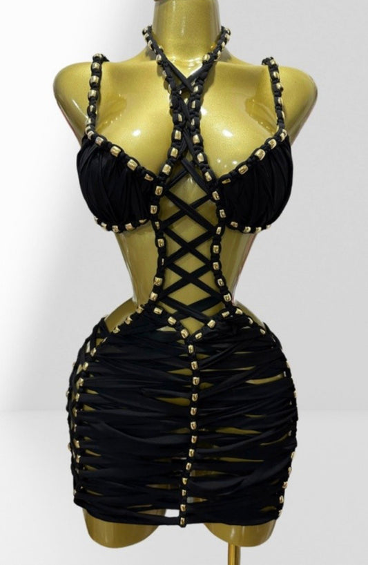 “Goddess Behavior” Black Dress