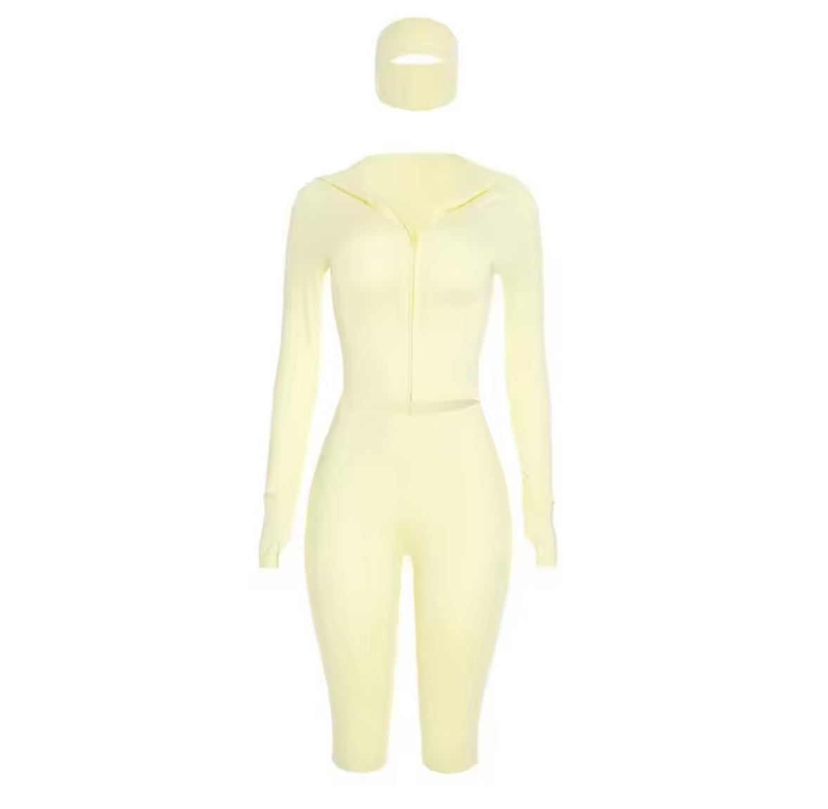“Hoodied Hottie” Yellow 3 Piece Set