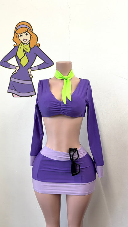 “Daphne” Purple 3 Piece Costume