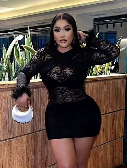 “Midnight Lace” Black Dress