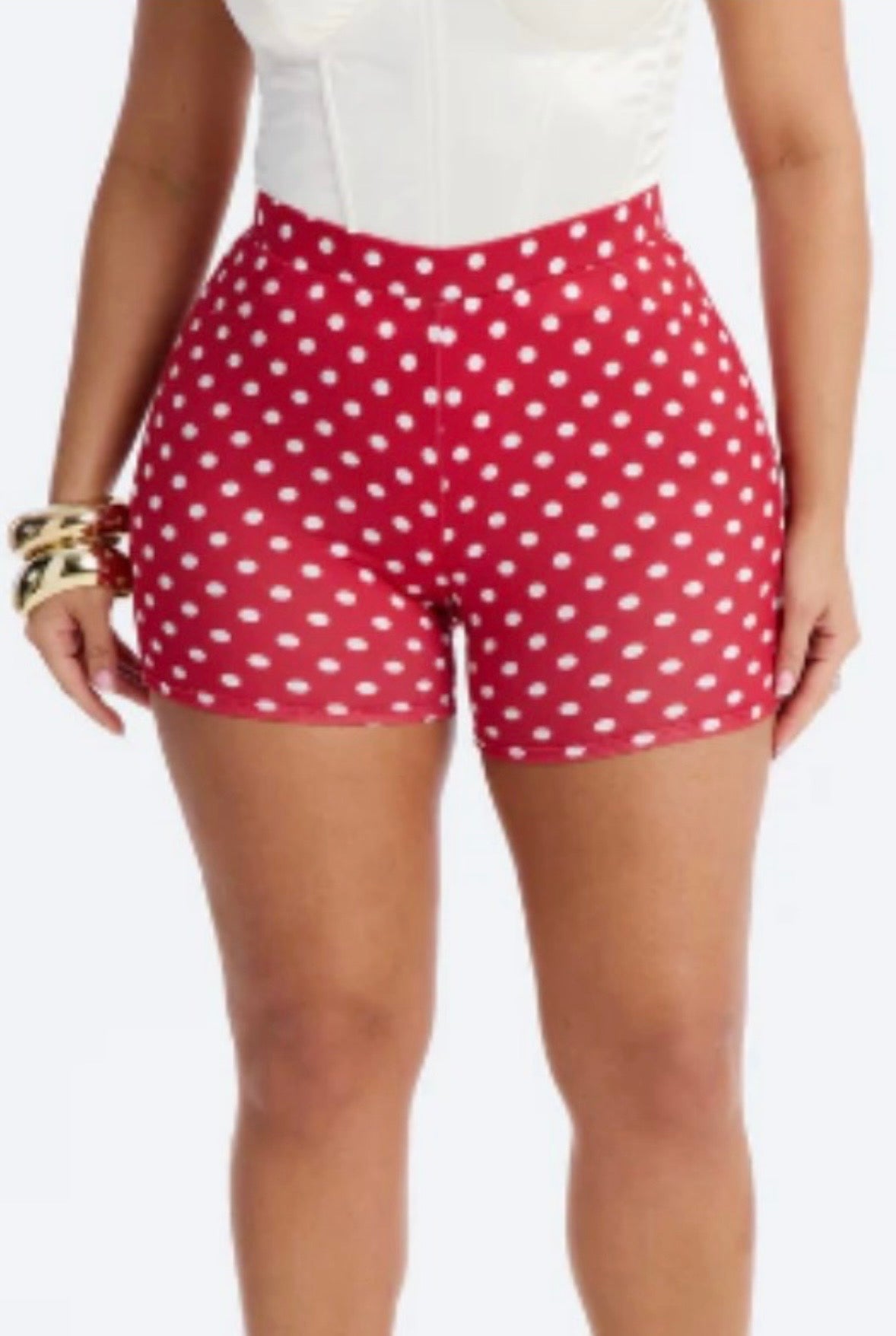 “Polka Dot 2.0” White Shorts