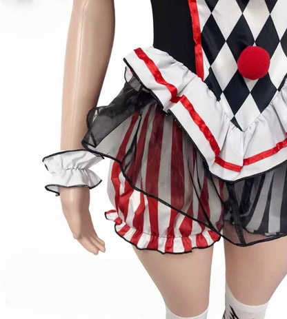 “Harlequin Hottie” Multicolor 4 Piece Costume Set