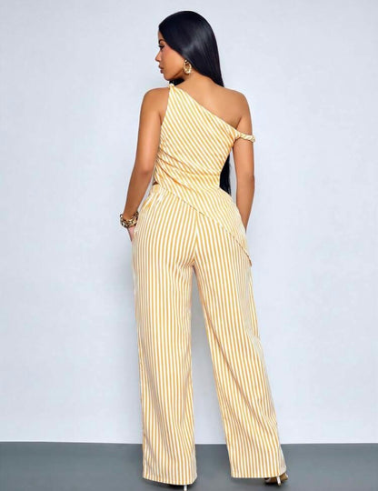 “Stella Stripes” Brown 2 Piece Set