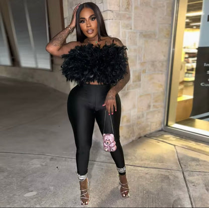 “Furr Real” Black 2 Piece Set
