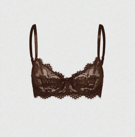“Lisa Lace” Brown Bralette
