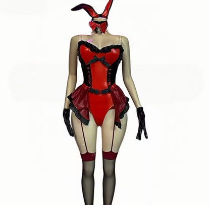 “Bad Bunny” Red 5 Piece Costume Set