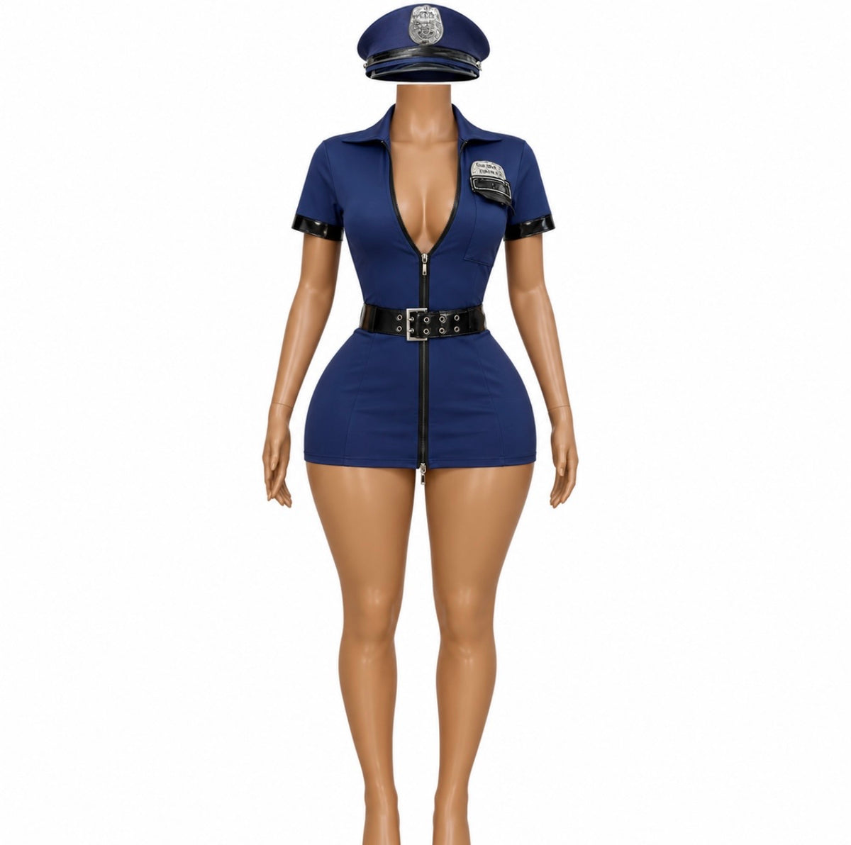 “Ms. Officer” Black 3 Piece Romper Set