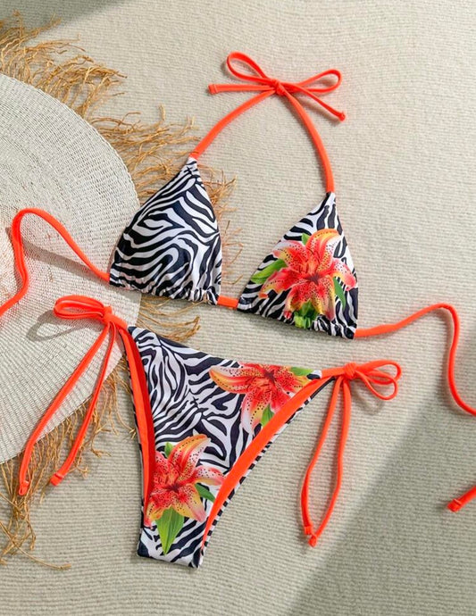 “Zebra Flows” 2 Piece Swimsuit