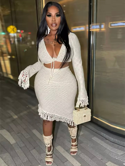 “Fancy” White 2 Piece Set