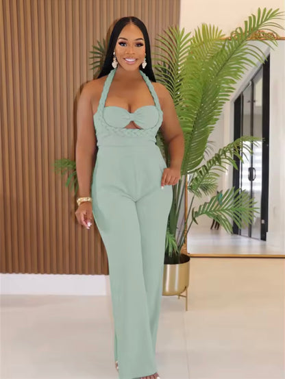 “Robin” Pastel Green Jumpsuit