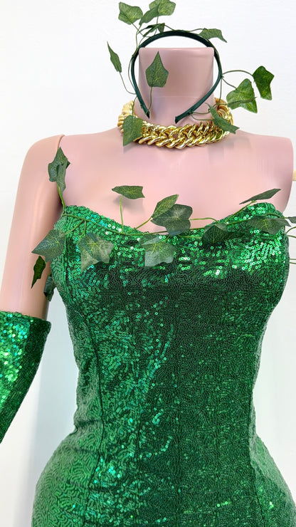 “Poison Ivy” Green 3 Piece Costume Set
