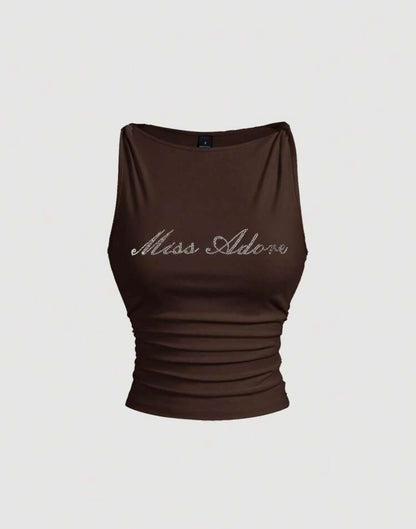 “Miss Adore” Brown Top