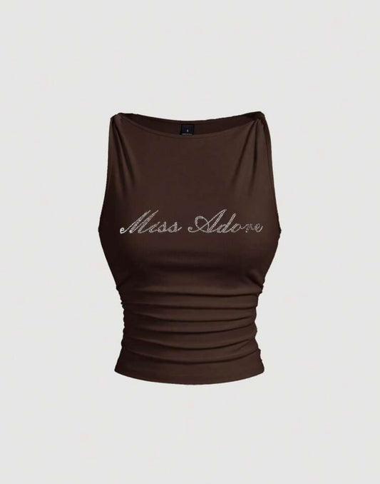 “Miss Adore” Brown Top