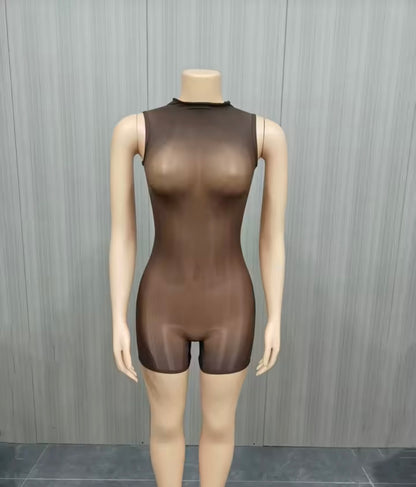 “Sacred Mami” Brown Romper