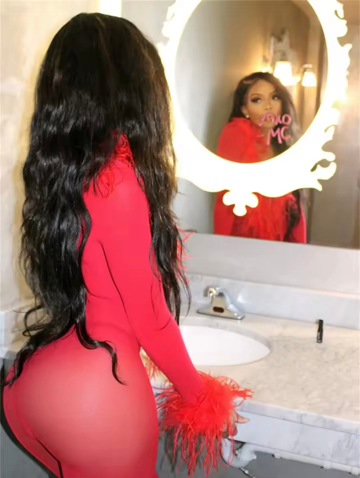 “Luxe” Red Jumpsuit