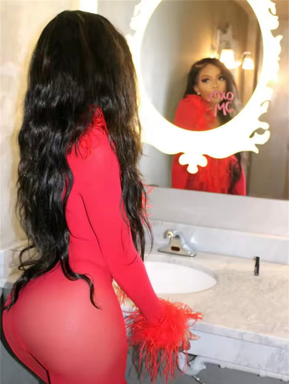 “Luxe” Red Jumpsuit