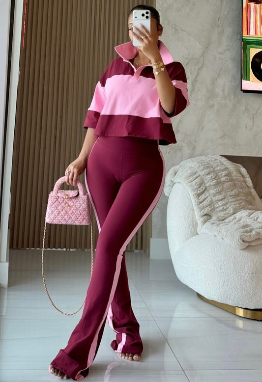 “Polo Da Don” Cherry Pink 2 Piece Set