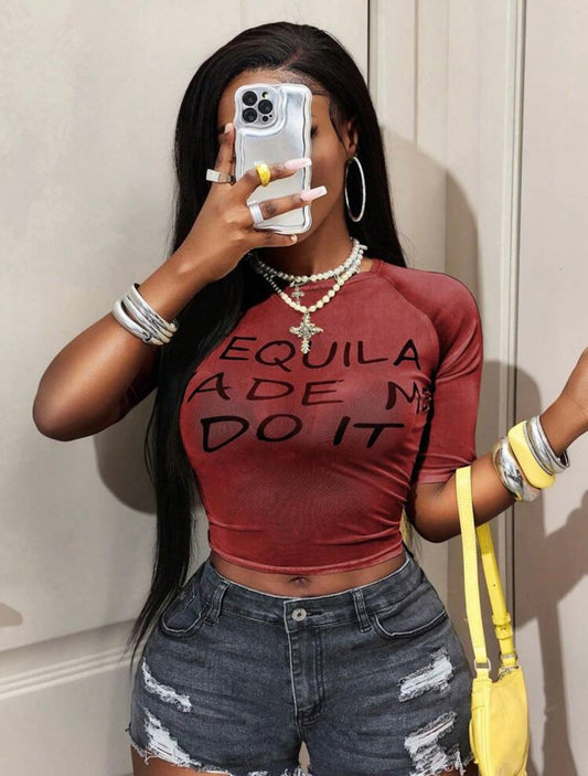 “Tequila” Burgundy Top