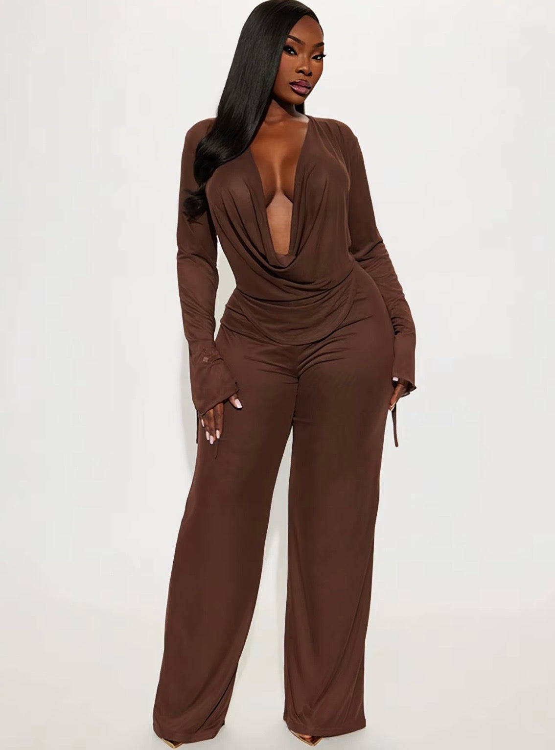 “Phase Me” Brown 2 Piece Set