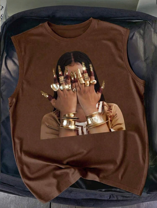 “Blind Me” Brown Top