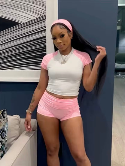 “Sporty Babe” Pink 3 Piece Set