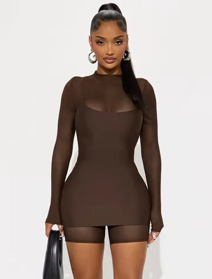 “Misguided” Black Romper