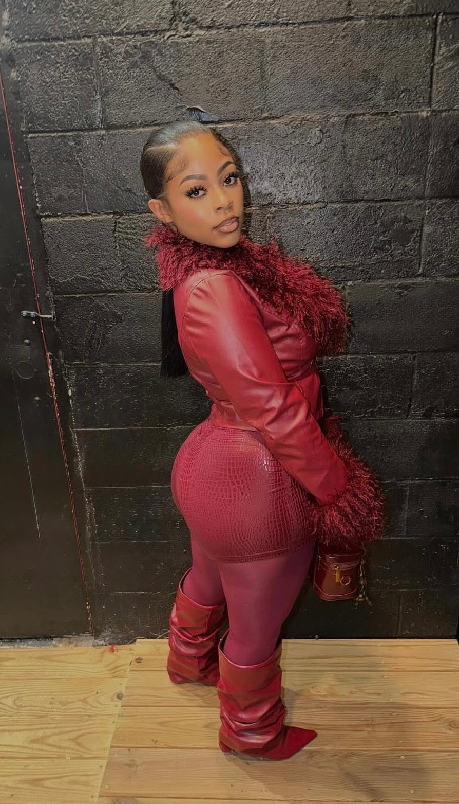 “Suite Life” Burgundy 2 Piece Set