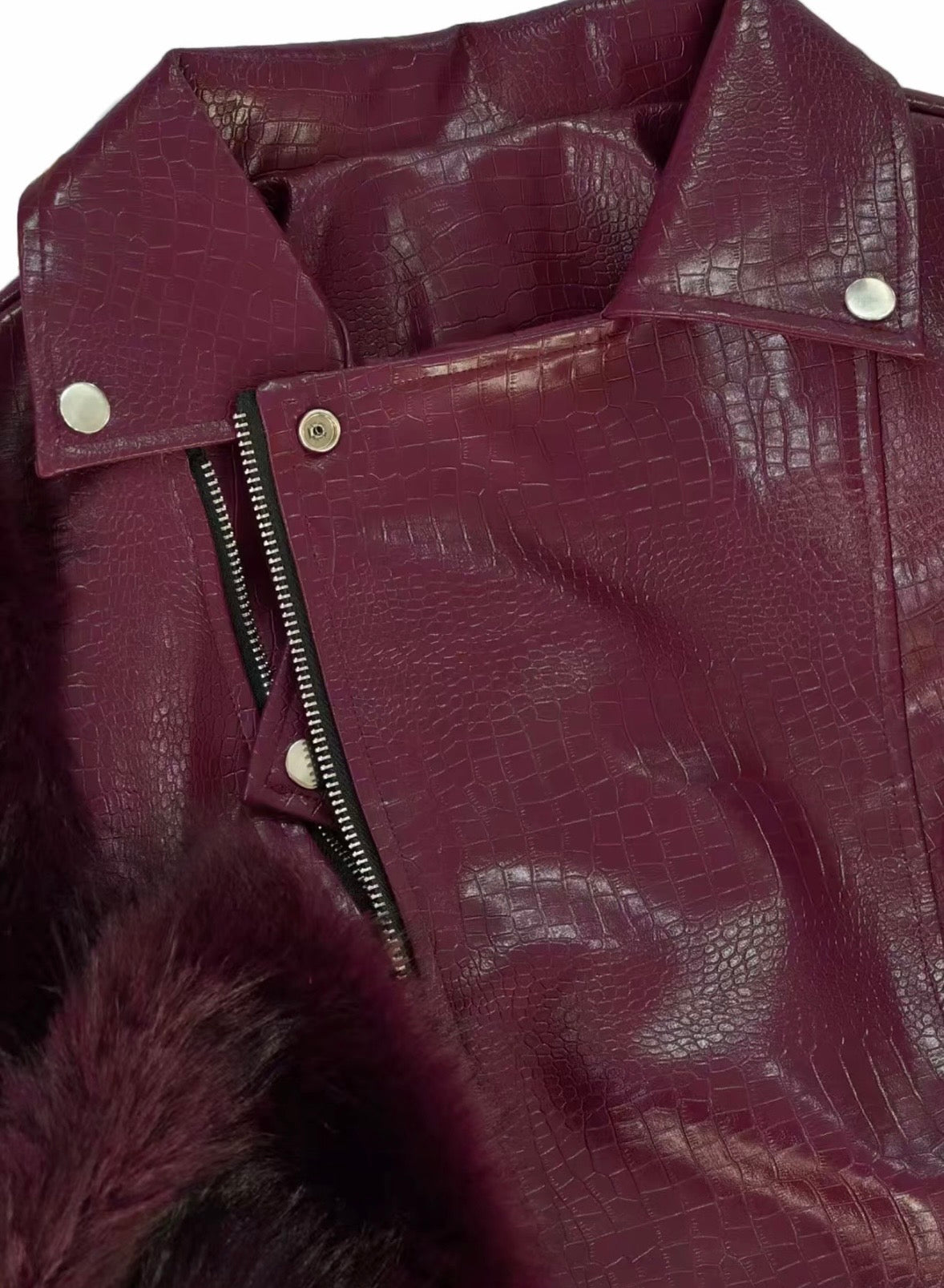 “Luxe Furr” Burgundy Jacket