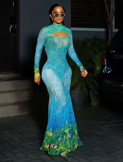 “Blue Streams” Dress