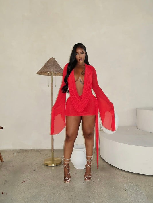 “Sec See” Red Dress