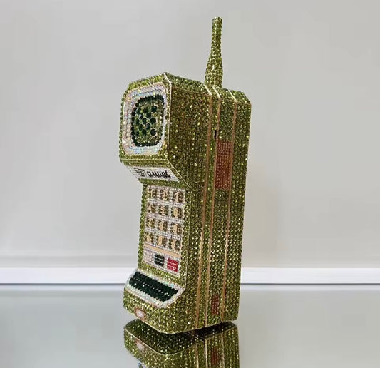 “Telephone” Green Handbag