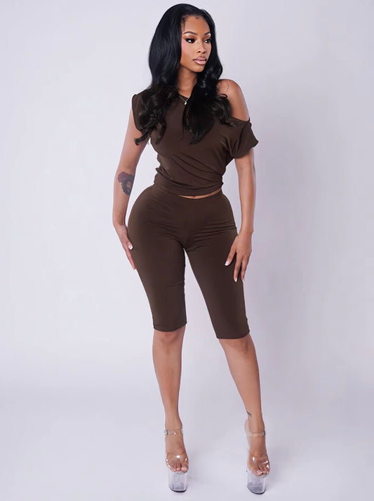 “Xiomara” Brown 2 Piece Set