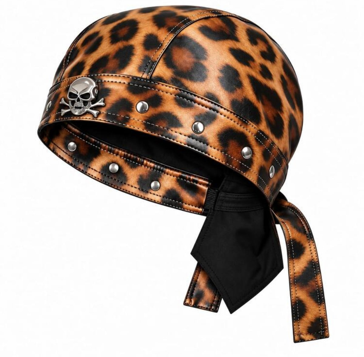 “Biker Hat” Leopard Cap