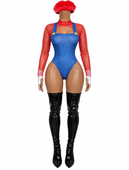 “Mario” Red 4 Piece Costume Set