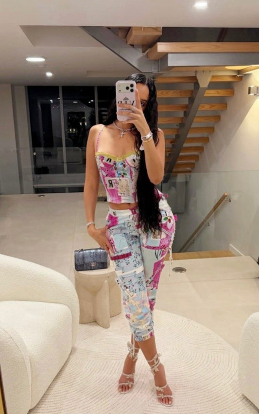 “Just A Girl” Pink 2 Piece Set