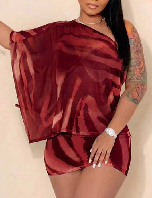 “Mayana” Burgundy 2 Piece Set
