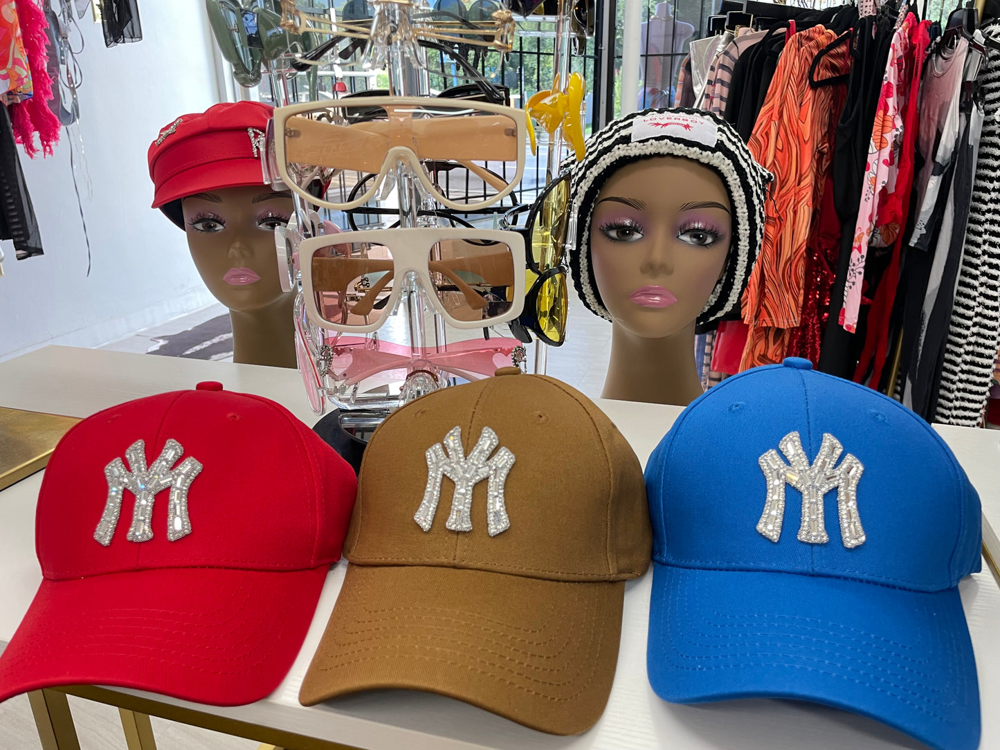 “NY Studded” Red Hat